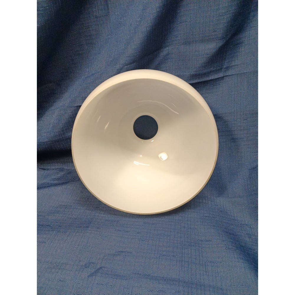 Opal White Glass Globe VTG Lamp Shade Replacement 8 Inch Dome Fitter MCM Style - Picture 2 of 10
